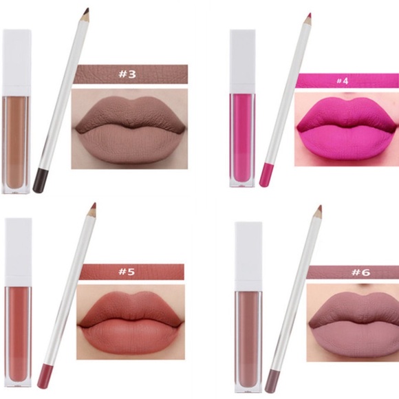 Matte Lipstick Kit Makeup Cosmetic Hyaluronic Acid Aloe Vera Pigment Sunscreen - Picture 3 of 10